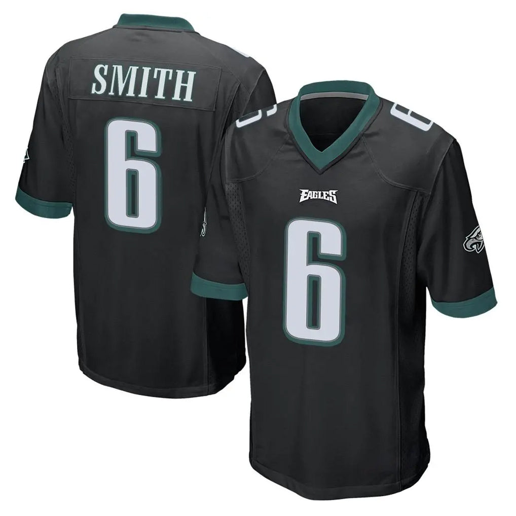 Parkc P.Eagles #6 DeVonta Smith Player Black Home Game Stitched Jerseys