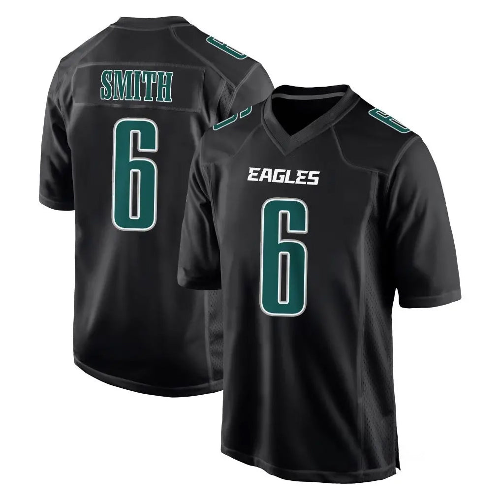 Parkc P.Eagles #6 DeVonta Smith Player Carbon Black Fashion Home Game Stitched Jerseys