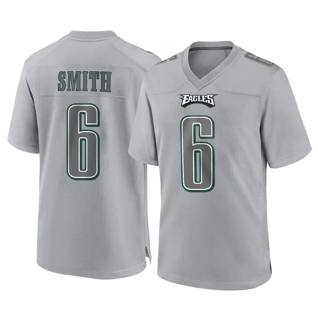 Parkc P.Eagles #6 DeVonta Smith Player Gray Atmosphere Fashion Home Game Stitched Jerseys