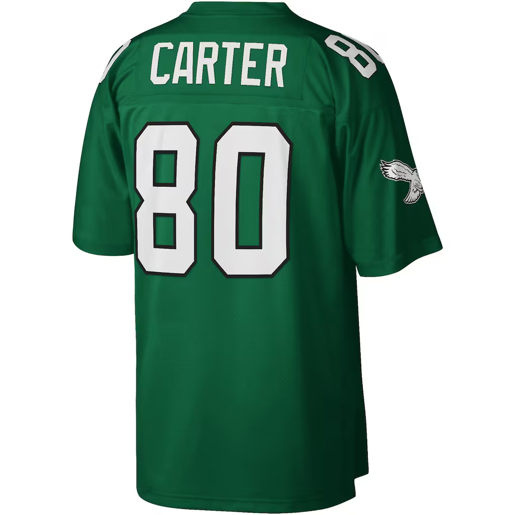 Parkc P.Eagles #80 Cris Carter Mitchell & Ness Kelly Green Legacy Replica Jersey