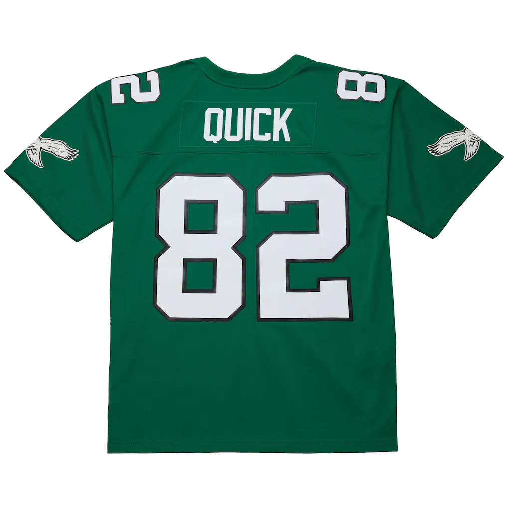 Parkc P.Eagles #82 Mike Quick Mitchell & Ness Kelly Green Legacy Replica Jersey