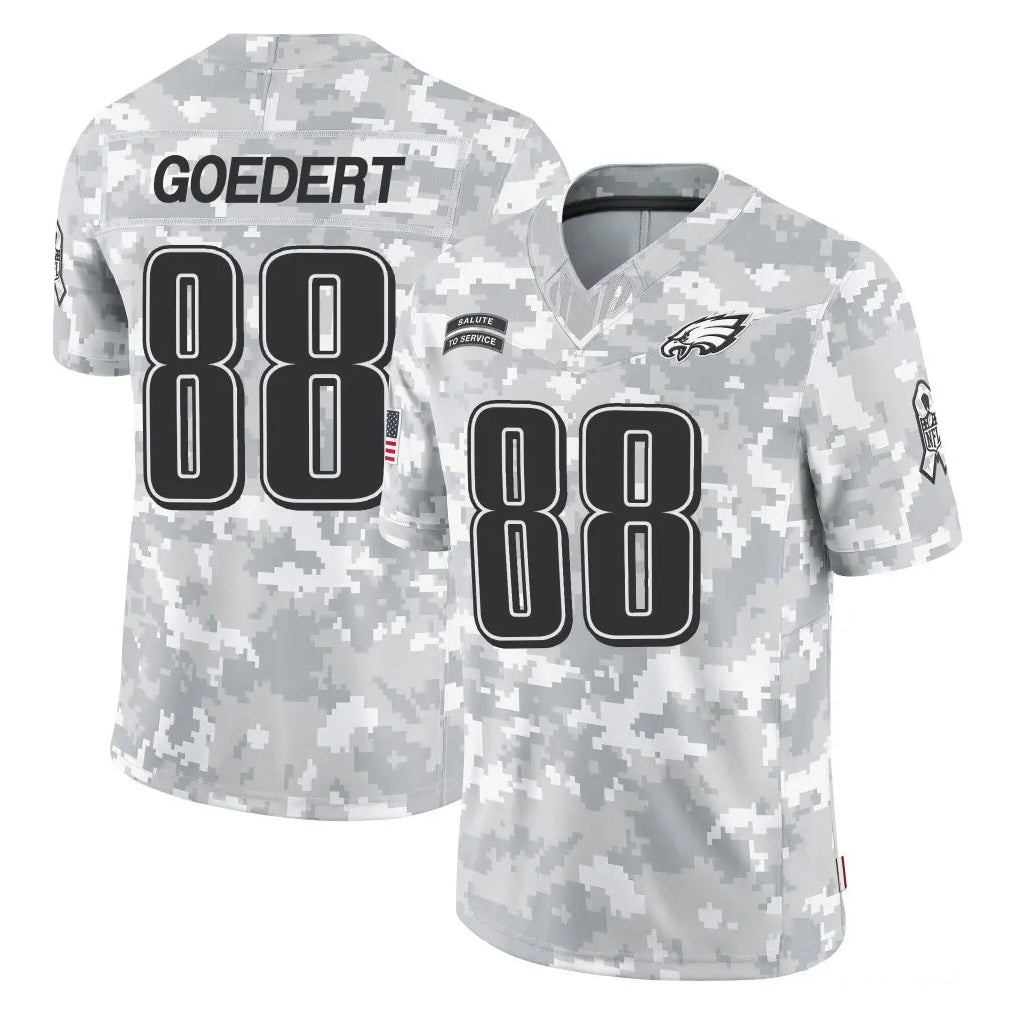 Parkc P.Eagles #88 Dallas Goedert Player Arctic Camo Salute to Service Limited Game Stitched Jerseys