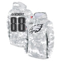 Parkc P.Eagles #88 Dallas Goedert Player Arctic Camo Salute to Service Pullover Hoodies Limited Game Stitched Jerseys