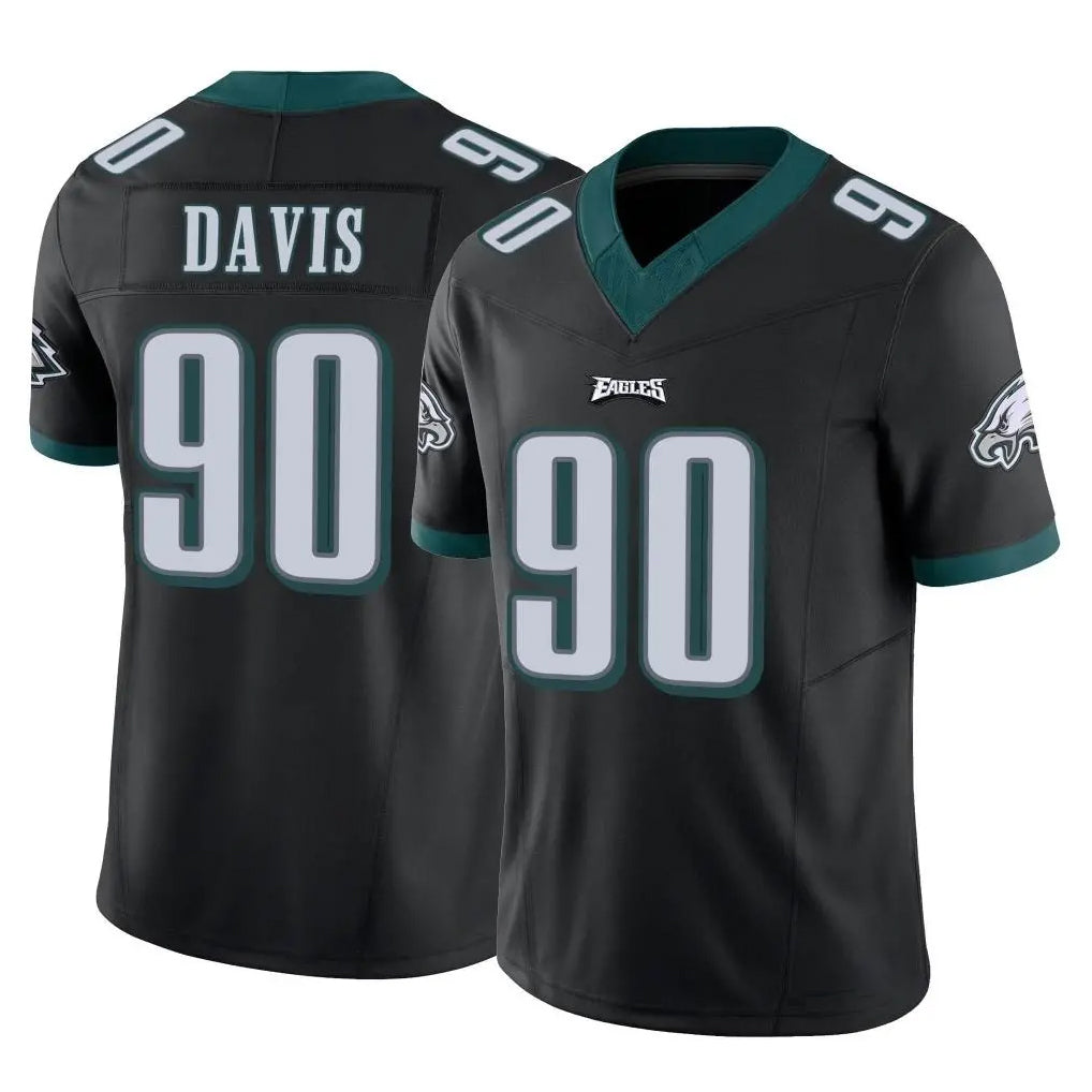 Parkc P.Eagles #90 Jordan Davis Player Black Limited Vapor F.U.S.E. Home Game Stitched Jerseys
