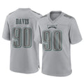 Parkc P.Eagles #90 Jordan Davis Player Gray Atmosphere Fashion Home Game Stitched Jerseys