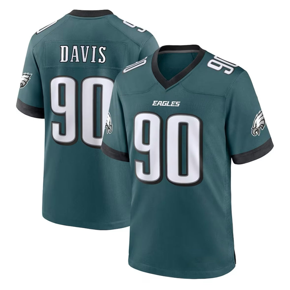 Parkc P.Eagles #90 Jordan Davis Player Green Home Game Stitched Jerseys