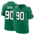 Parkc P.Eagles #90 Jordan Davis Player Green Kelly Alternate Home Game Stitched Jerseys