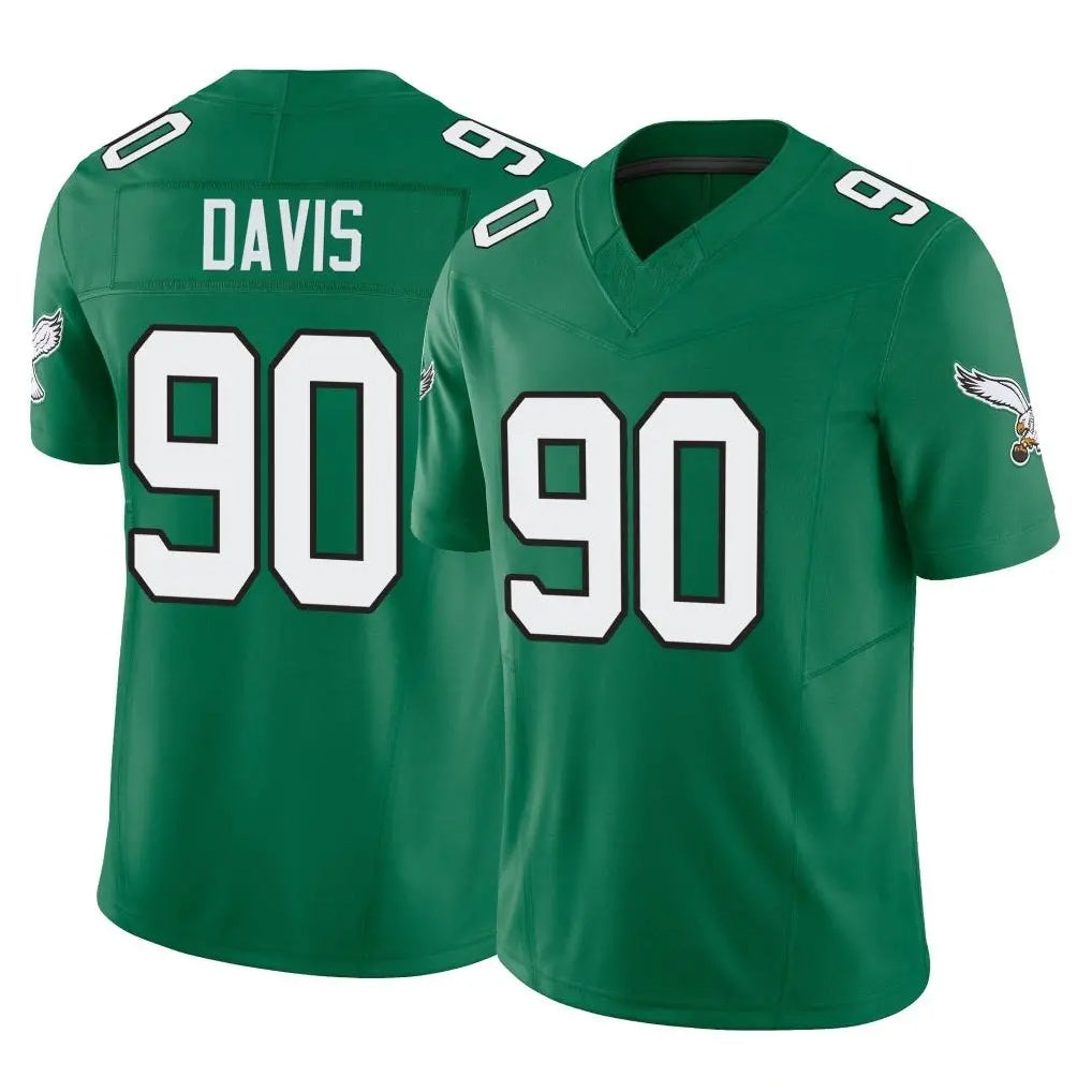 Parkc P.Eagles #90 Jordan Davis Player Green Kelly Alternate Vapor F.U.S.E. Home Game Stitched Jerseys