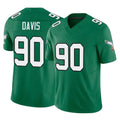 Parkc P.Eagles #90 Jordan Davis Player Green Kelly Alternate Vapor F.U.S.E. Home Game Stitched Jerseys