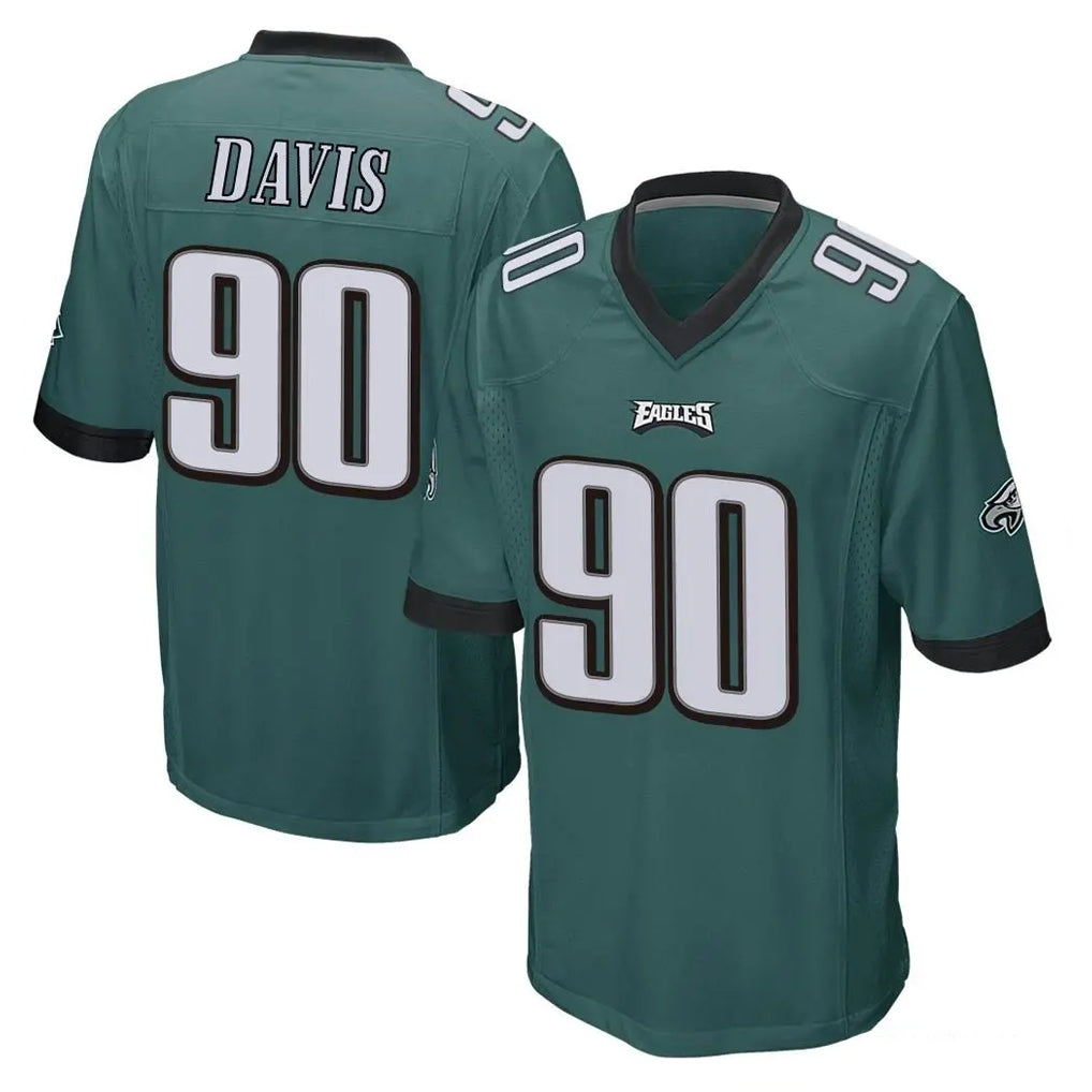 Parkc P.Eagles #90 Jordan Davis Player Team Color Green Home Game Stitched Jerseys