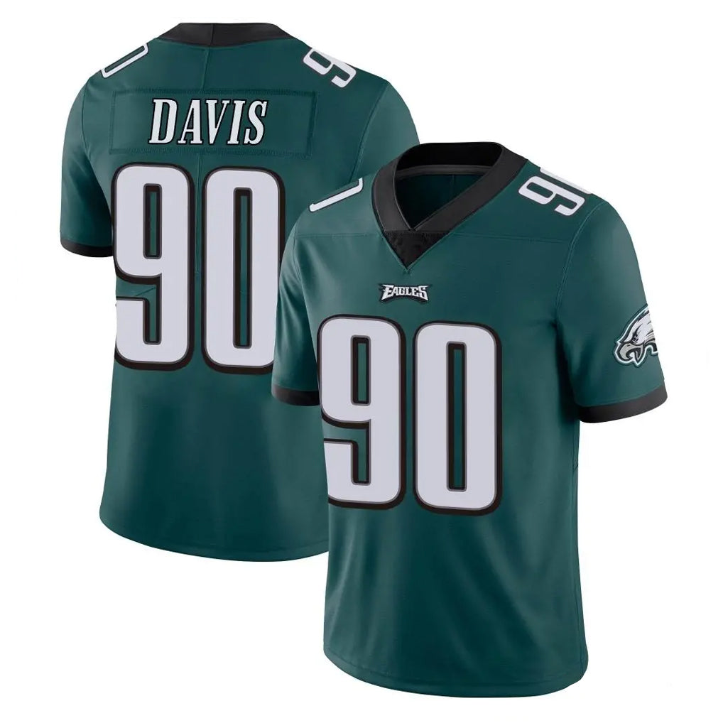 Parkc P.Eagles #90 Jordan Davis Player Team Color Green Vapor Untouchable Home Game Stitched Jerseys