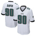 Parkc P.Eagles #90 Jordan Davis Player White Home Game Stitched Jerseys