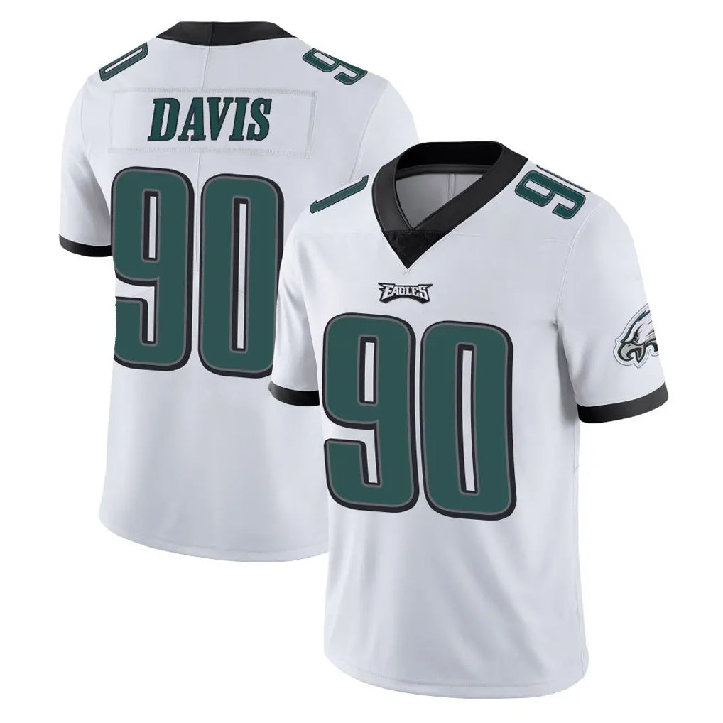 Parkc P.Eagles #90 Jordan Davis Player White Limited Vapor Untouchable Home Game Stitched Jerseys