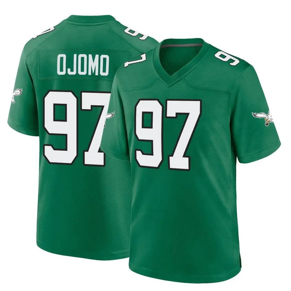 Parkc P.Eagles #97 Moro Ojomo Player Green Kelly Alternate Home Game Stitched Jerseys
