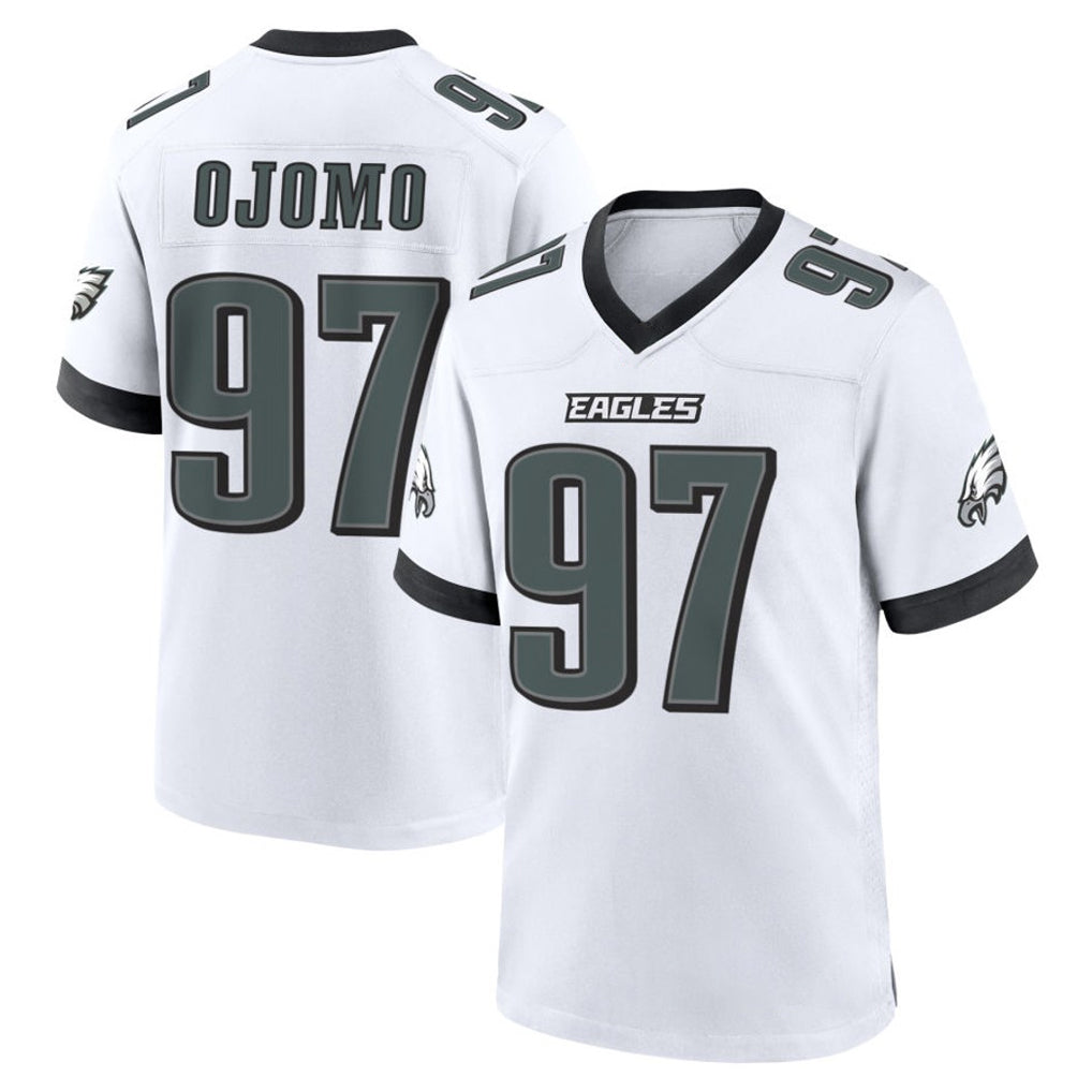 Parkc P.Eagles #97 Moro Ojomo Player White Game Home Stitched Jerseys