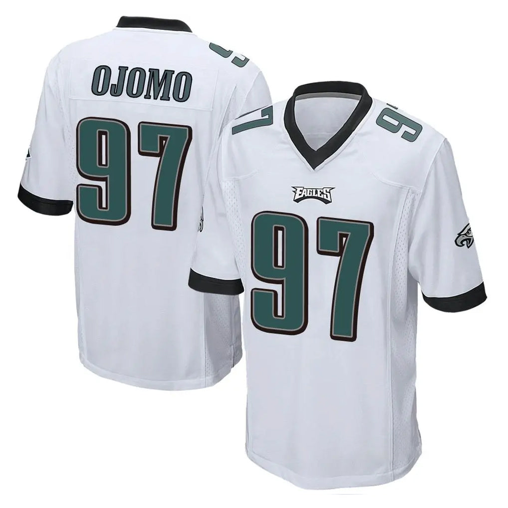 Parkc P.Eagles #97 Moro Ojomo Player White Home Game Stitched Jerseys