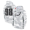 Parkc P.Eagles #98 Jalen Carter Player Arctic Camo Salute to Service Pullover Hoodies Limited Game Stitched Jerseys
