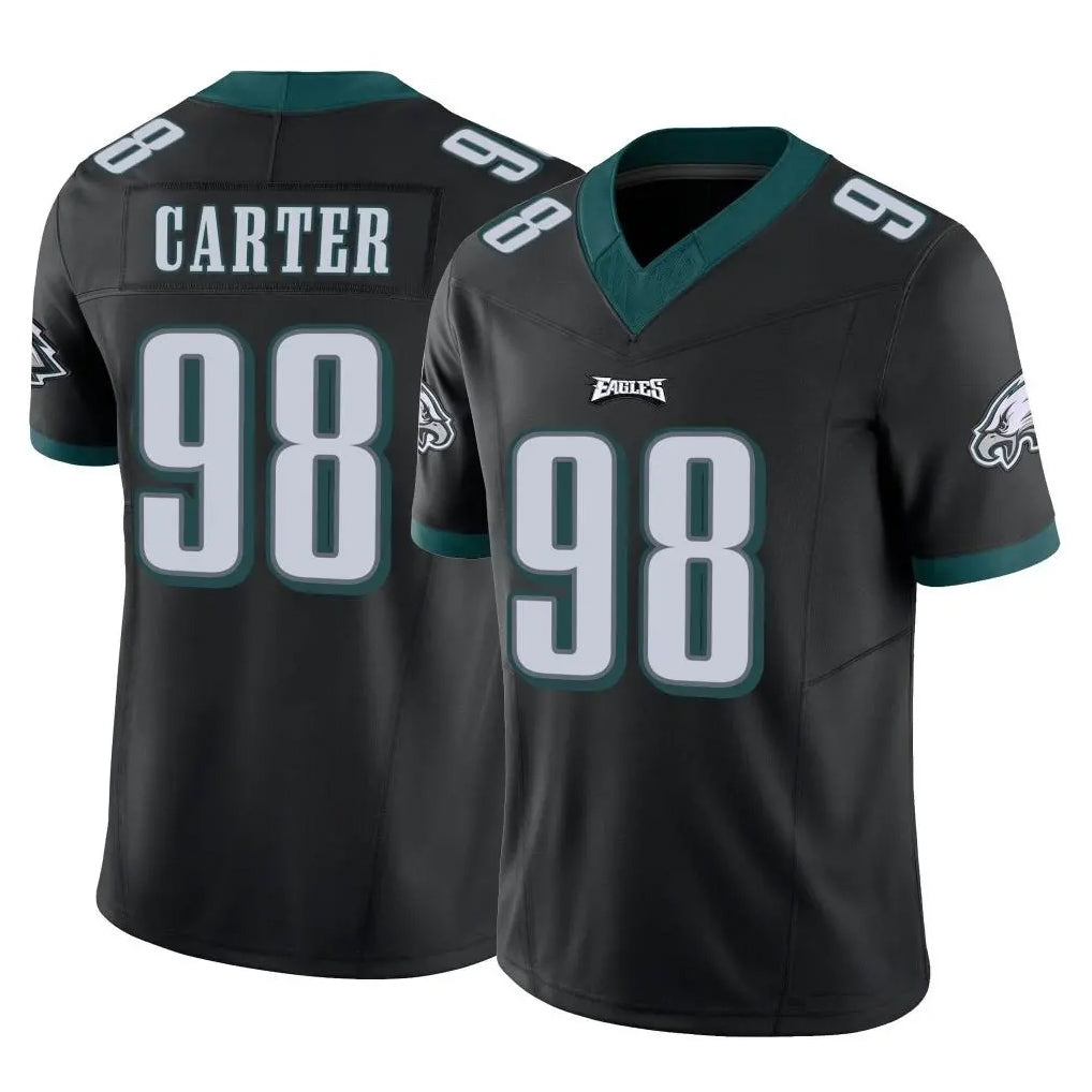 Parkc P.Eagles #98 Jalen Carter Player Black Limited Vapor F.U.S.E. Home Game Stitched Jerseys