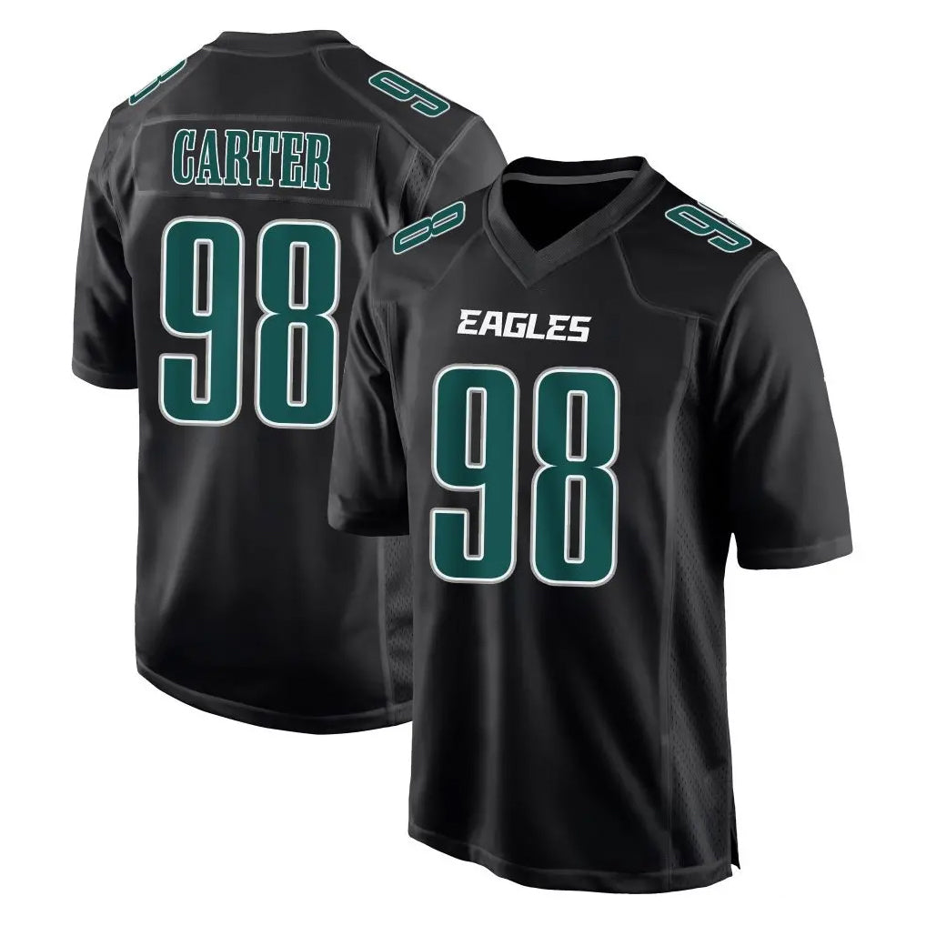 Parkc P.Eagles #98 Jalen Carter Player Carbon Black Fashion Home Game Stitched Jerseys