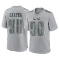 Parkc P.Eagles #98 Jalen Carter Player Gray Atmosphere Fashion Home Game Stitched Jerseys
