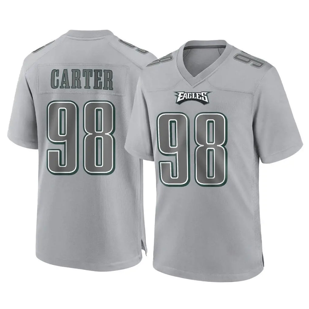 Parkc P.Eagles #98 Jalen Carter Player Gray Atmosphere Fashion Home Game Stitched Jerseys