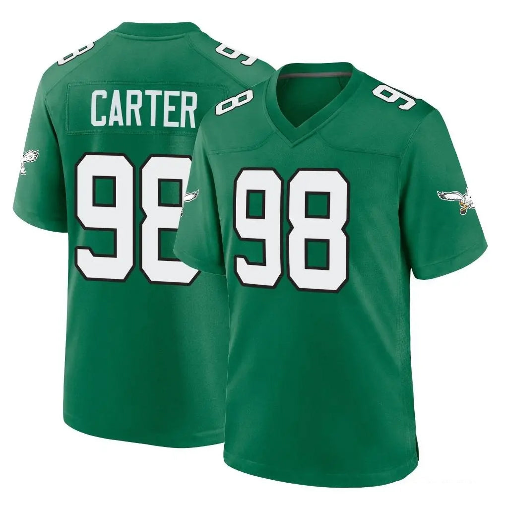 Parkc P.Eagles #98 Jalen Carter Player Green Kelly Alternate Home Game Stitched Jerseys