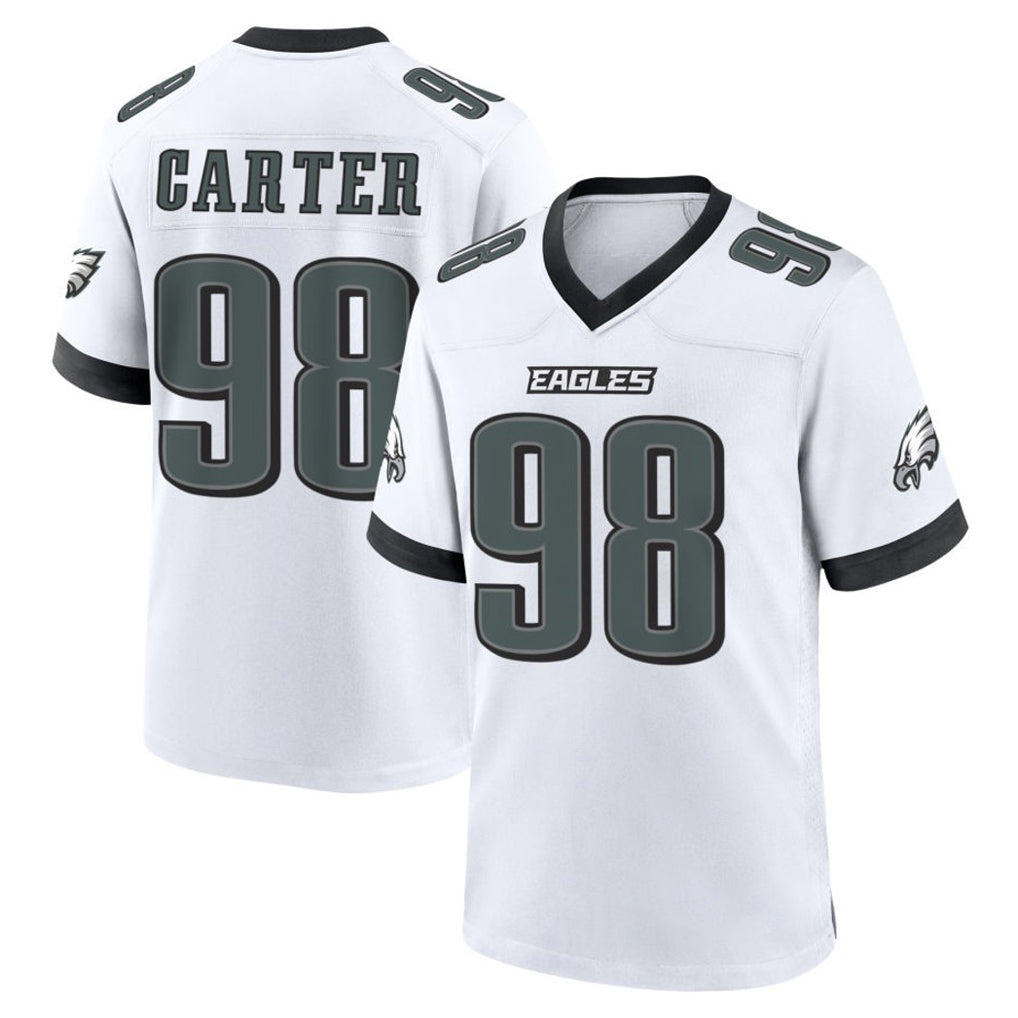 Parkc P.Eagles #98 Jalen Carter Player White Game Home Stitched Jerseys