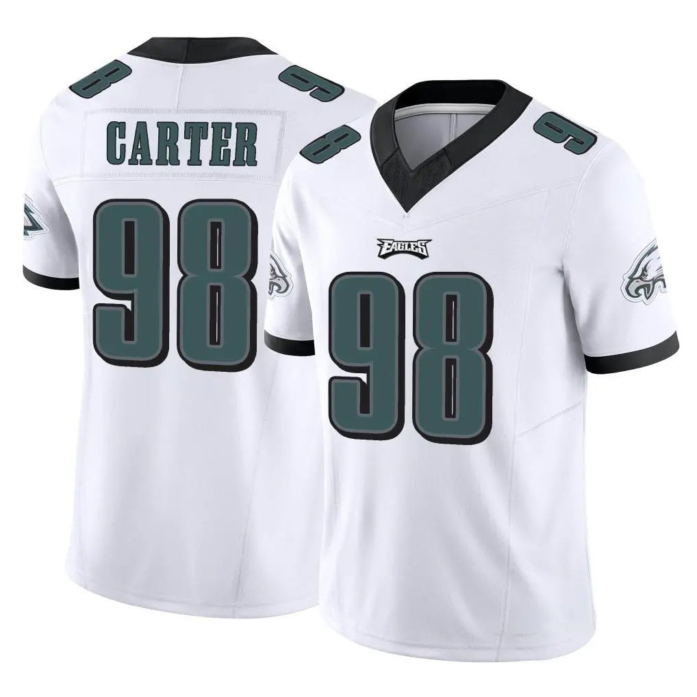 Parkc P.Eagles #98 Jalen Carter Player White Limited Vapor F.U.S.E. Home Game Stitched Jerseys