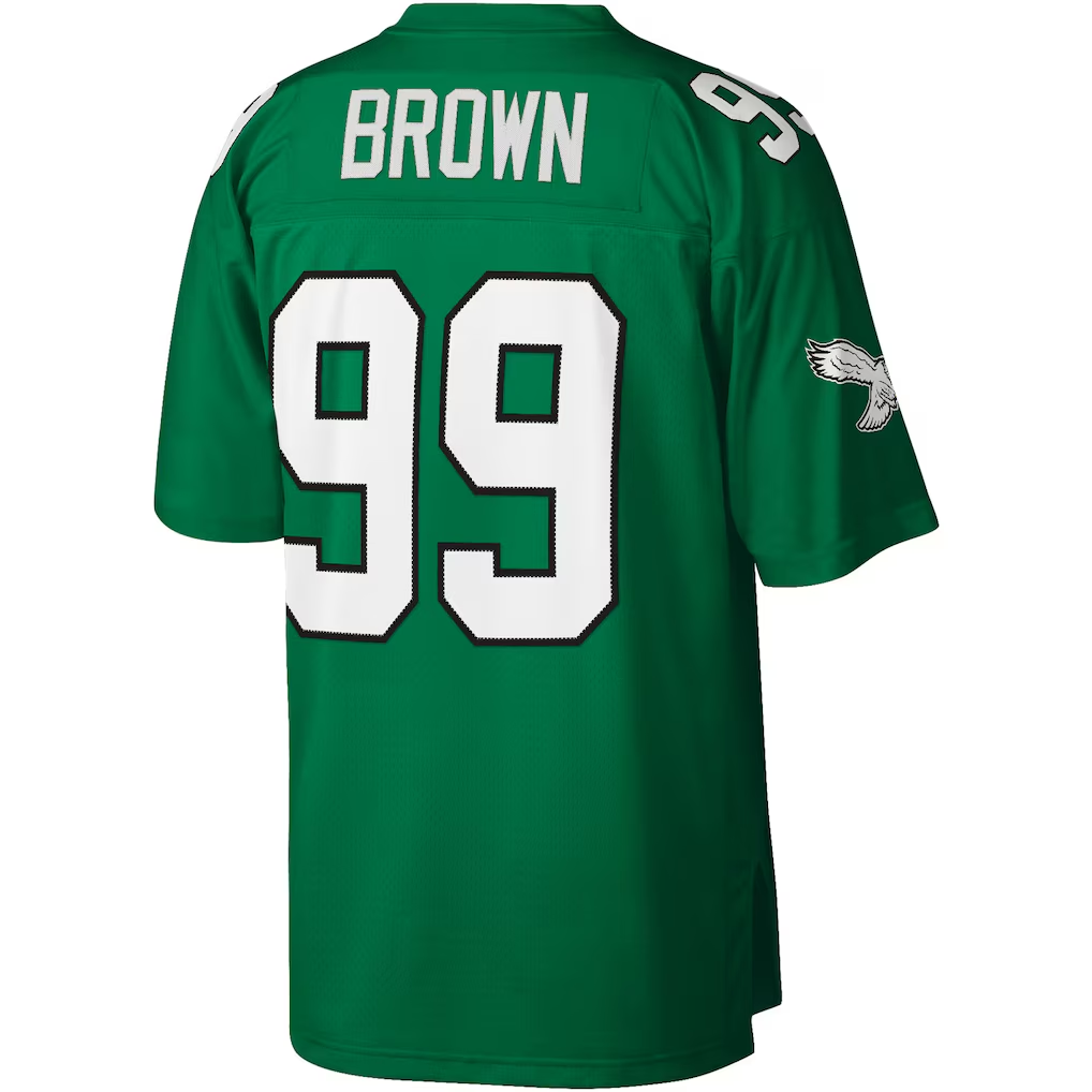 Parkc P.Eagles #99 Jerome Brown Mitchell & Ness Kelly Green Legacy Replica Jersey