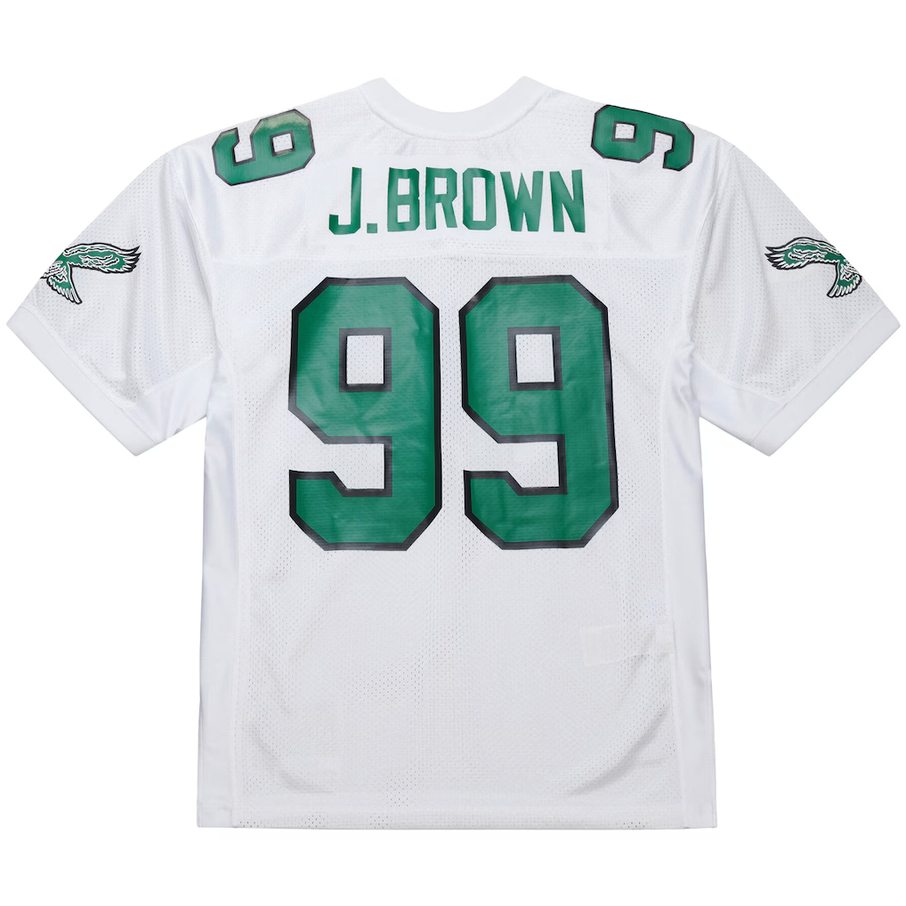 Parkc P.Eagles #99 Jerome Brown Mitchell & Ness White 1991 Authentic Throwback Retired Player Jersey Stitched Puhic