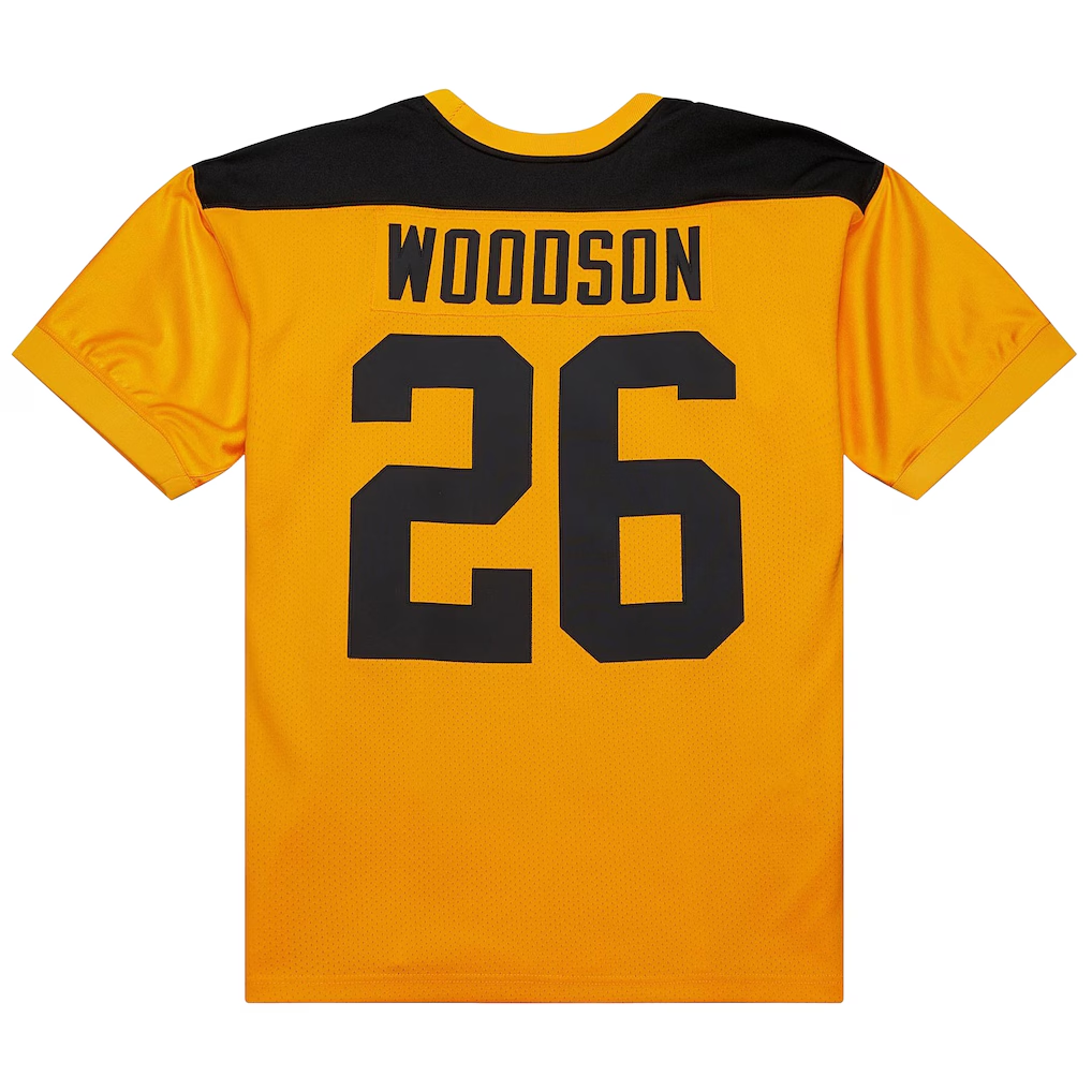 Parkc P.Steelers 1994 #26 Rod Woodson Mitchell & Ness Gold Authentic Throwback Retired Player Stitched Puhic Jersey