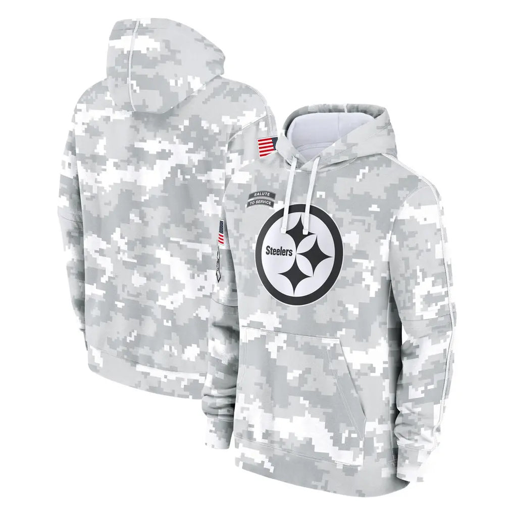 Parkc P.Steelers Arctic Camo Limited Salute to Service Pullover Hoodies Game Blank Player Stitched Jerseys