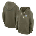 Parkc P.Steelers Olive Salute to Service Pullover Hoodies Limited Blank Player Stitched Jerseys