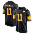 Parkc P.Steelers #11 Michael Pittman Jr. Player Black Color Rush Home Game Stitched Jerseys