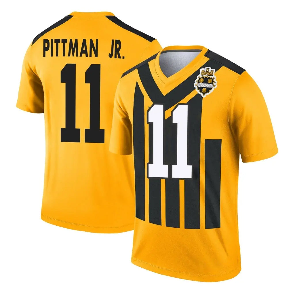 Parkc P.Steelers #11 Michael Pittman Jr. Player Gold Legend Limited 1933 Throwback Performance Home Game Stitched Jerseys