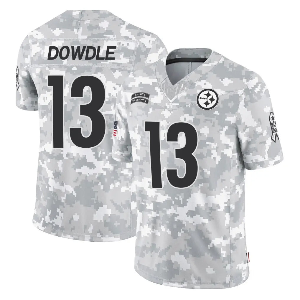 Parkc P.Steelers #13 Rico Dowdle Player Arctic Camo Limited Salute To Service Home Game Stitched Jerseys
