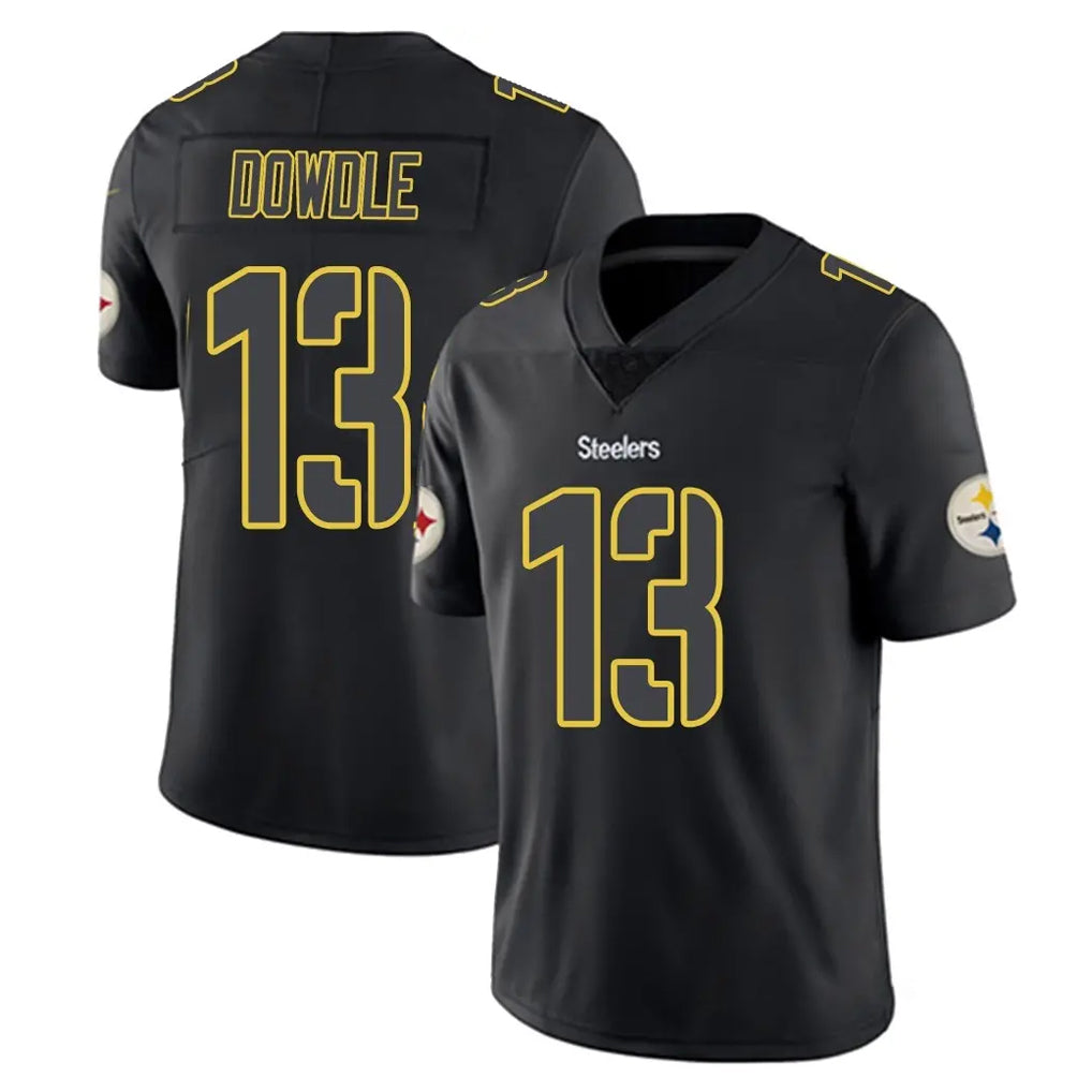 Parkc P.Steelers #13 Rico Dowdle Player Black Impact Limited Home Game Stitched Jerseys