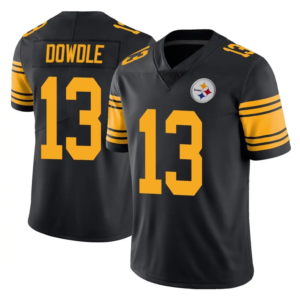 Parkc P.Steelers #13 Rico Dowdle Player Black Limited Color Rush Home Game Stitched Jerseys