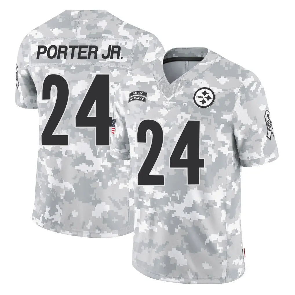 Parkc P.Steelers #24 Joey Porter Jr. Player Arctic Camo Limited Salute To Service Home Game Stitched Jerseys