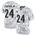 Parkc P.Steelers #24 Joey Porter Jr. Player Arctic Camo Limited Salute To Service Home Game Stitched Jerseys
