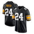 Parkc P.Steelers #24 Joey Porter Jr. Player Black Home Game Stitched Jerseys