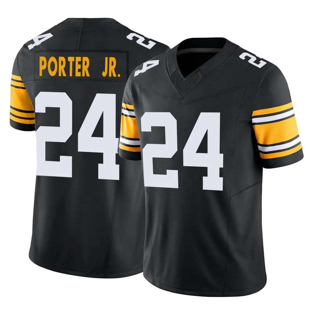 Parkc P.Steelers #24 Joey Porter Jr. Player Black Limited Alternate Vapor F.U.S.E. Home Game Stitched Jerseys