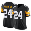 Parkc P.Steelers #24 Joey Porter Jr. Player Black Limited Alternate Vapor F.U.S.E. Home Game Stitched Jerseys