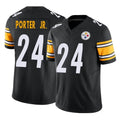 Parkc P.Steelers #24 Joey Porter Jr. Player Black Limited Vapor F.U.S.E. Home Game Stitched Jerseys