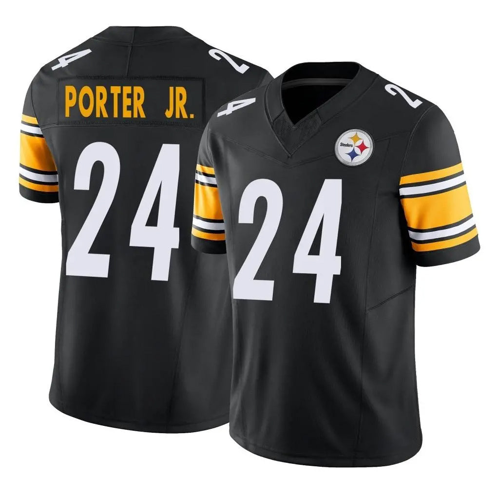 Parkc P.Steelers #24 Joey Porter Jr. Player Black Limited Vapor F.U.S.E. Home Game Stitched Jerseys