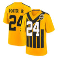 Parkc P.Steelers #24 Joey Porter Jr. Player Gold Limited 1933 Throwback Home Game Stitched Jerseys