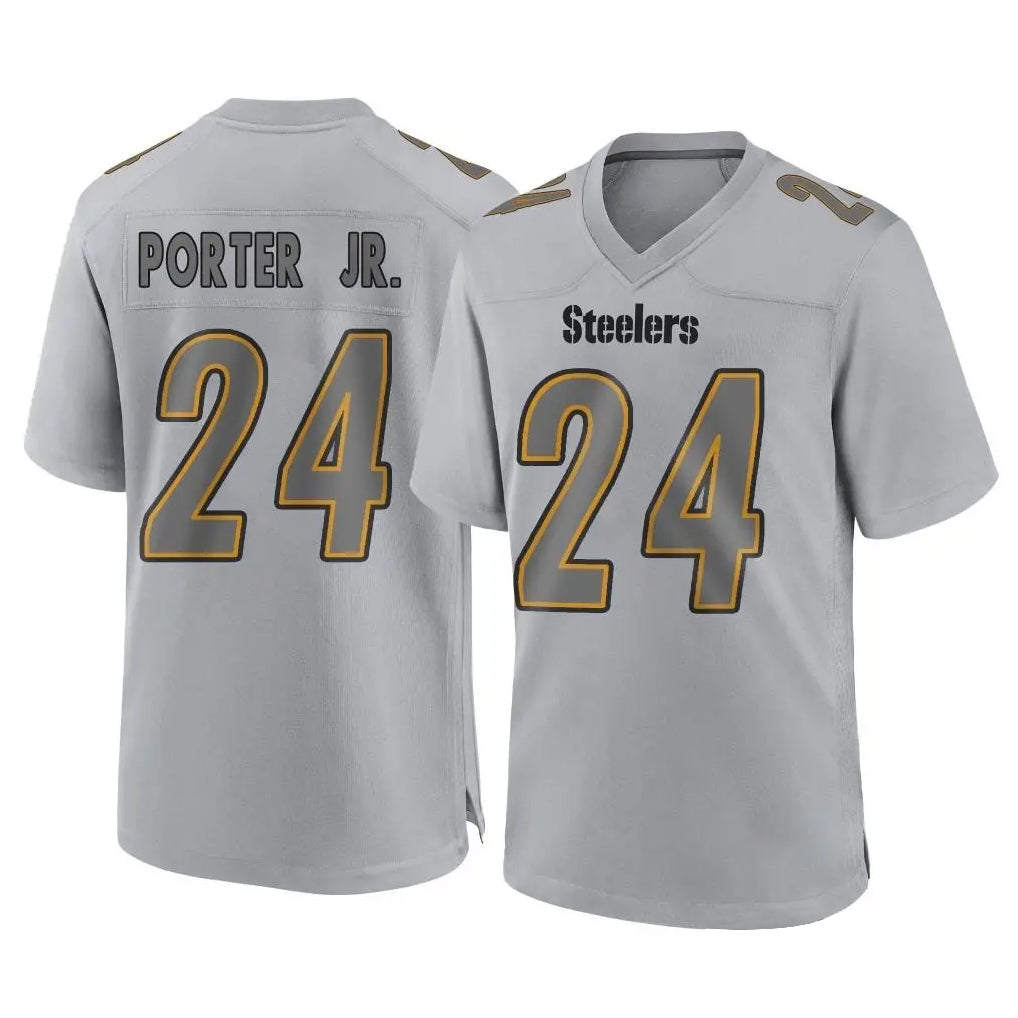 Parkc P.Steelers #24 Joey Porter Jr. Player Gray Atmosphere Fashion Home Game Stitched Jerseys