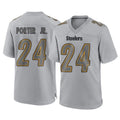 Parkc P.Steelers #24 Joey Porter Jr. Player Gray Atmosphere Fashion Home Game Stitched Jerseys