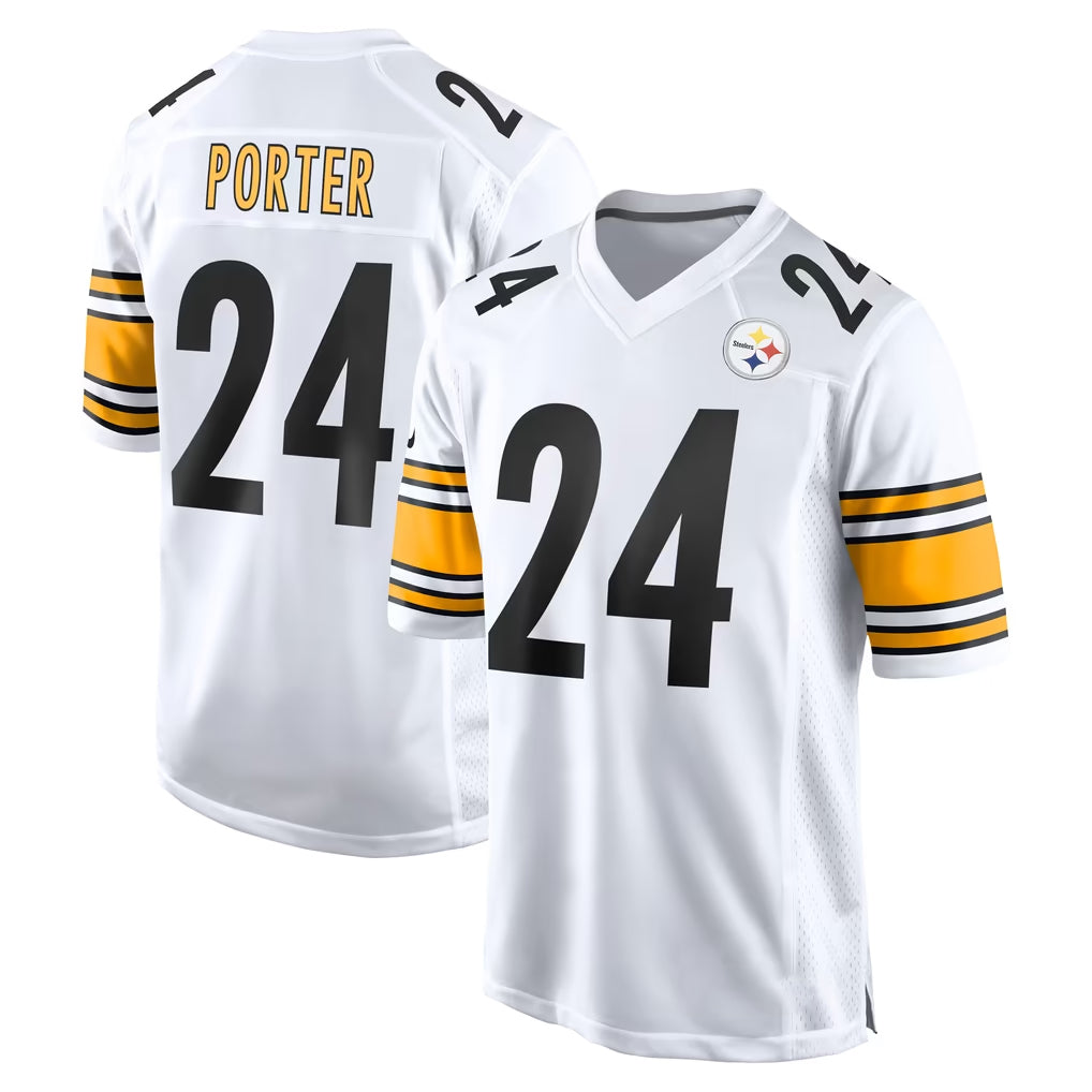 Parkc P.Steelers #24 Joey Porter Jr. Player White Home Game Stitched Jerseys