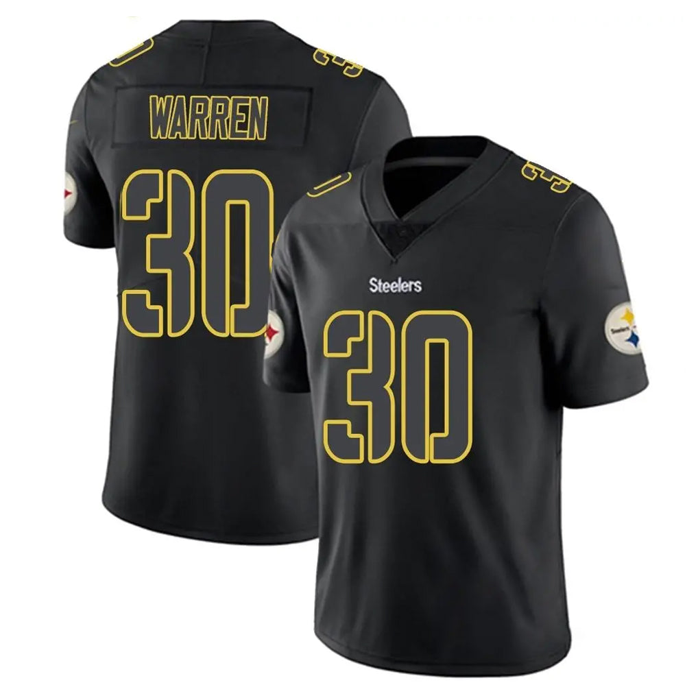 Parkc P.Steelers #30 Jaylen Warren Player Black Impact Limited Home Game Stitched Jerseys